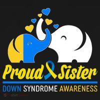 Proud Sister Down Syndrome Awareness Elephants Doggie Tank thumb 4