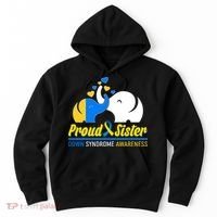Proud Sister Down Syndrome Awareness Elephants Hoodie thumb 0