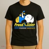 Proud Sister Down Syndrome Awareness Elephants T-Shirt thumb 3