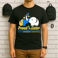 Proud Sister Down Syndrome Awareness Elephants T-Shirt thumb 6