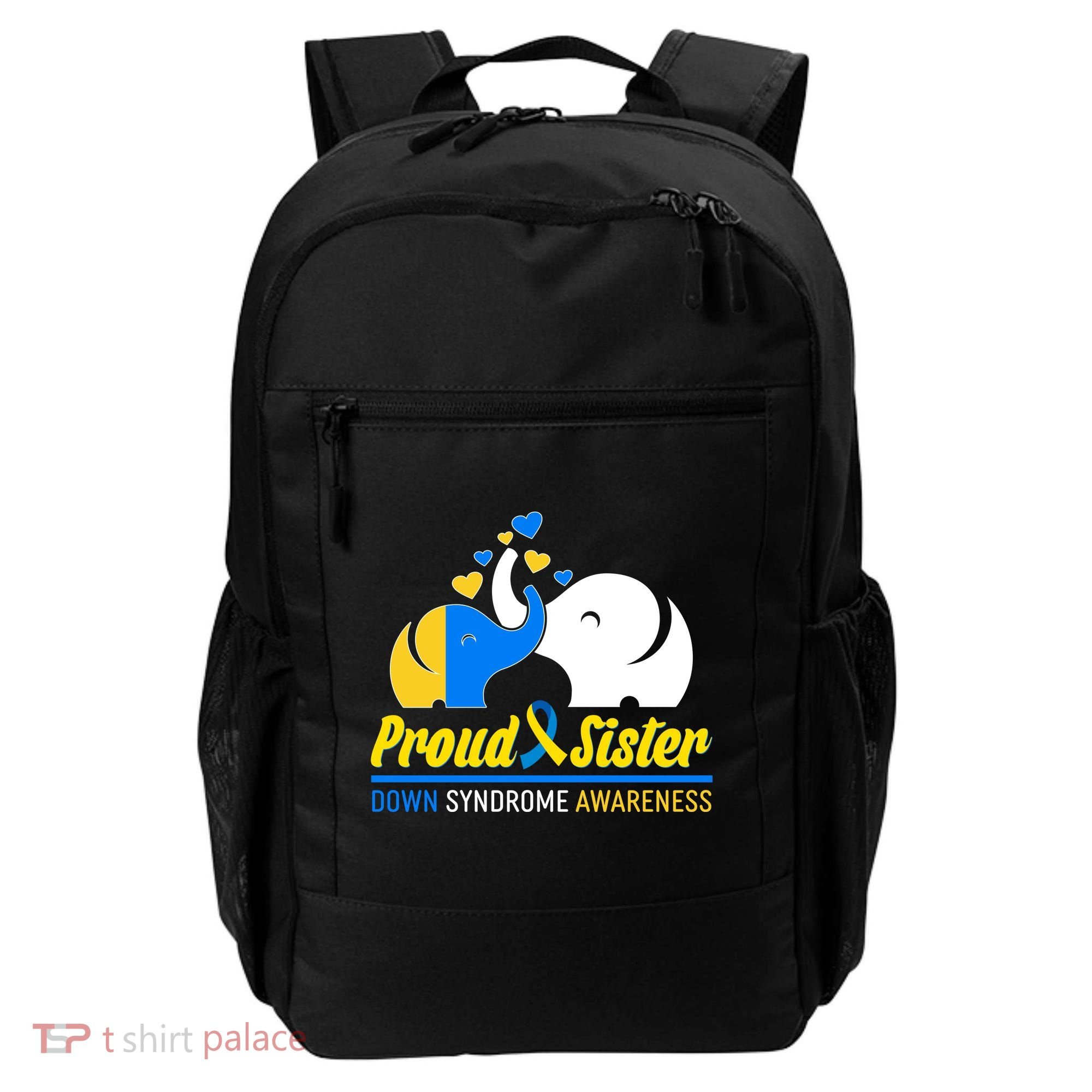 Proud Sister Down Syndrome Awareness Elephants Backpack