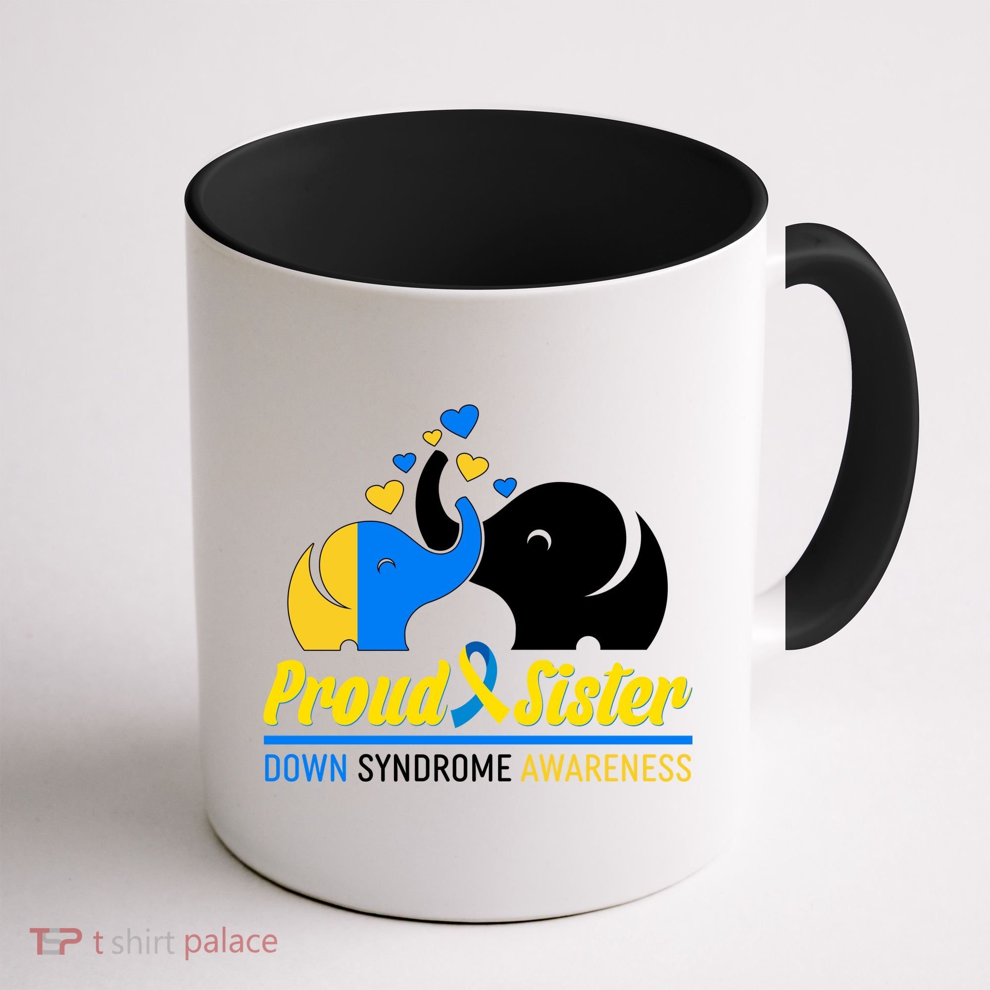 Proud Sister Down Syndrome Awareness Elephants Coffee Mug