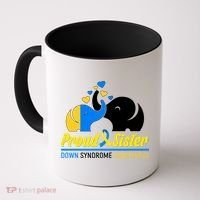 Proud Sister Down Syndrome Awareness Elephants Coffee Mug thumb 0