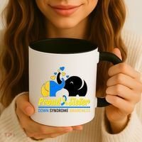 Proud Sister Down Syndrome Awareness Elephants Coffee Mug thumb 3