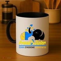 Proud Sister Down Syndrome Awareness Elephants Coffee Mug thumb 4