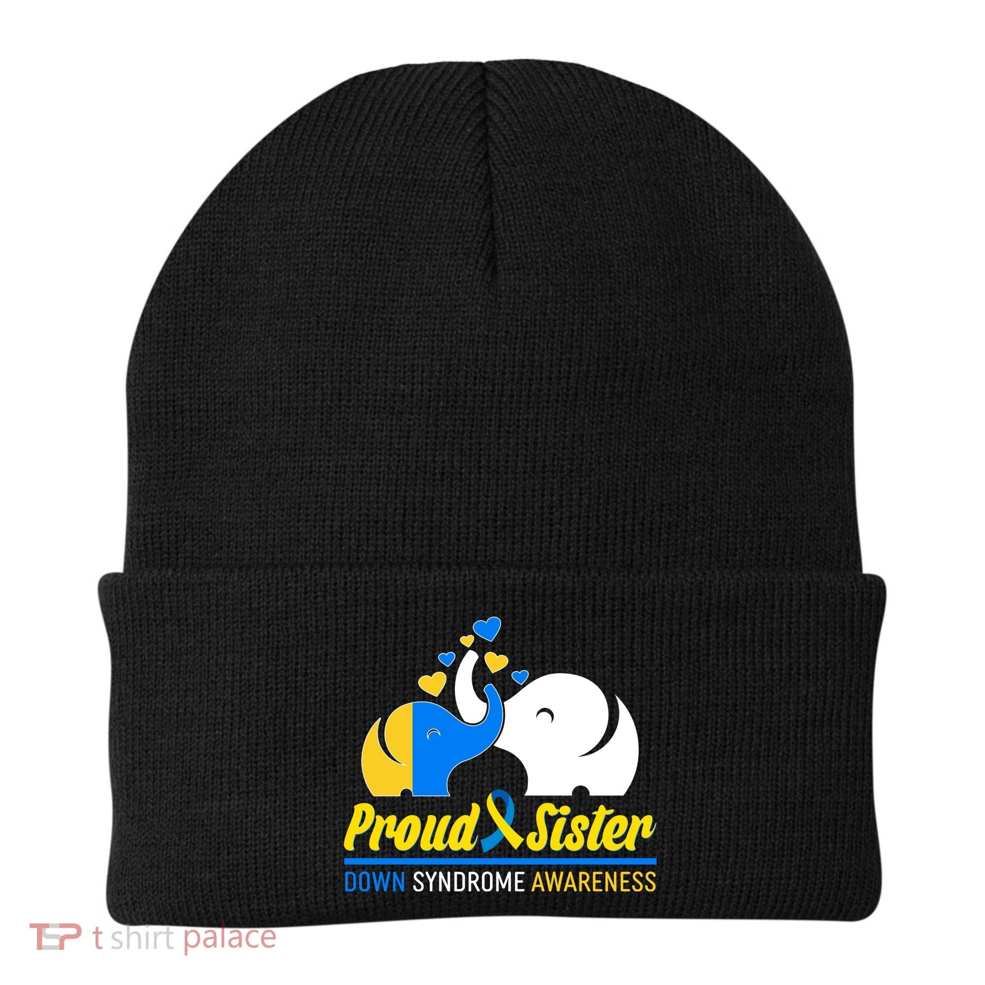 Proud Sister Down Syndrome Awareness Elephants Beanie