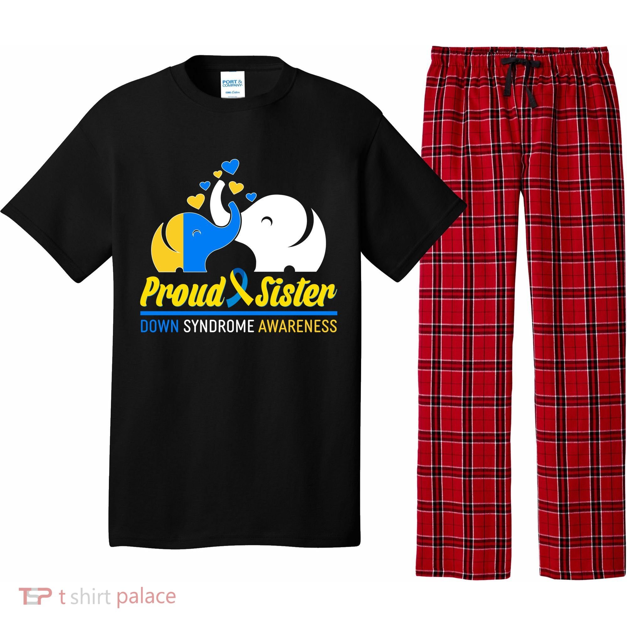 Proud Sister Down Syndrome Awareness Elephants Pajama Set