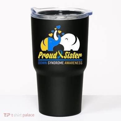 Proud Sister Down Syndrome Awareness Elephants Tumbler