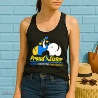 Proud Sister Down Syndrome Awareness Elephants Women's Tank Top thumb 2