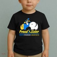 Proud Sister Down Syndrome Awareness Elephants Toddler T-Shirt thumb 2