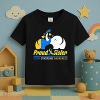 Proud Sister Down Syndrome Awareness Elephants Toddler T-Shirt thumb 3