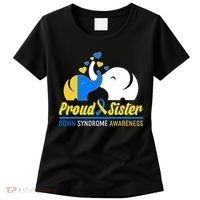 Proud Sister Down Syndrome Awareness Elephants Women's T-Shirt thumb 0