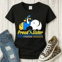 Proud Sister Down Syndrome Awareness Elephants Women's T-Shirt thumb 3