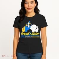 Proud Sister Down Syndrome Awareness Elephants Women's T-Shirt thumb 4