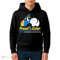 Proud Sister Down Syndrome Awareness Elephants Kids Hoodie thumb 4