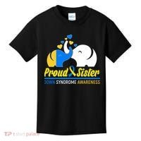 Proud Sister Down Syndrome Awareness Elephants Kids T-Shirt thumb 0