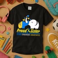 Proud Sister Down Syndrome Awareness Elephants Kids T-Shirt thumb 3