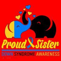 Proud Sister Down Syndrome Awareness Elephants Santa Hat thumb 1