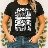 Proud Son-In-Law Of A Freaking Awesome Mother In Law Women's T-Shirt thumb 2