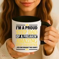 Proud Step Dad Of An Amazing Step Daughter Coffee Mug thumb 3
