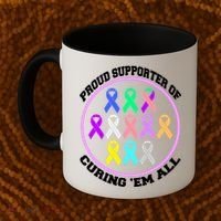 Proud Supporter Of Curing Them All Coffee Mug thumb 2