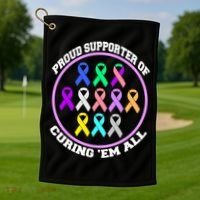 Proud Supporter Of Curing Them All Golf Towel thumb 1