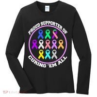 Proud Supporter Of Curing Them All Women's Long Sleeve Shirt thumb 0