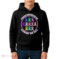 Proud Supporter Of Curing Them All Kids Hoodie thumb 4