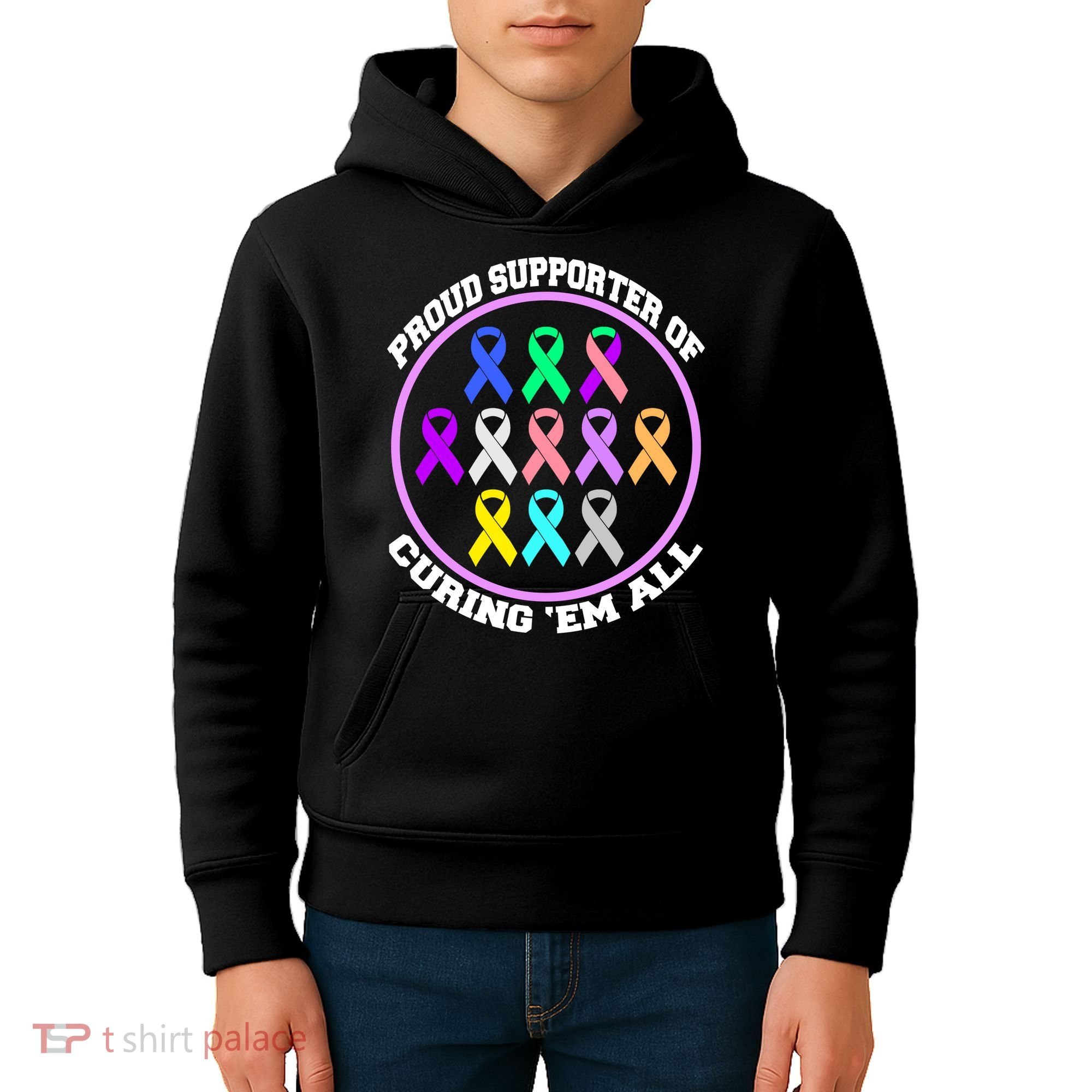 Proud Supporter Of Curing Them All Kids Hoodie
