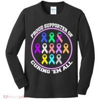Proud Supporter Of Curing Them All Kids Long Sleeve Shirt thumb 0