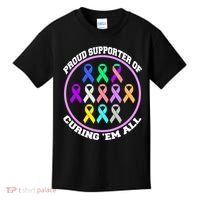 Proud Supporter Of Curing Them All Kids T-Shirt thumb 0