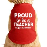 Proud To Be A Teacher #differencemaker Doggie Tank thumb 0
