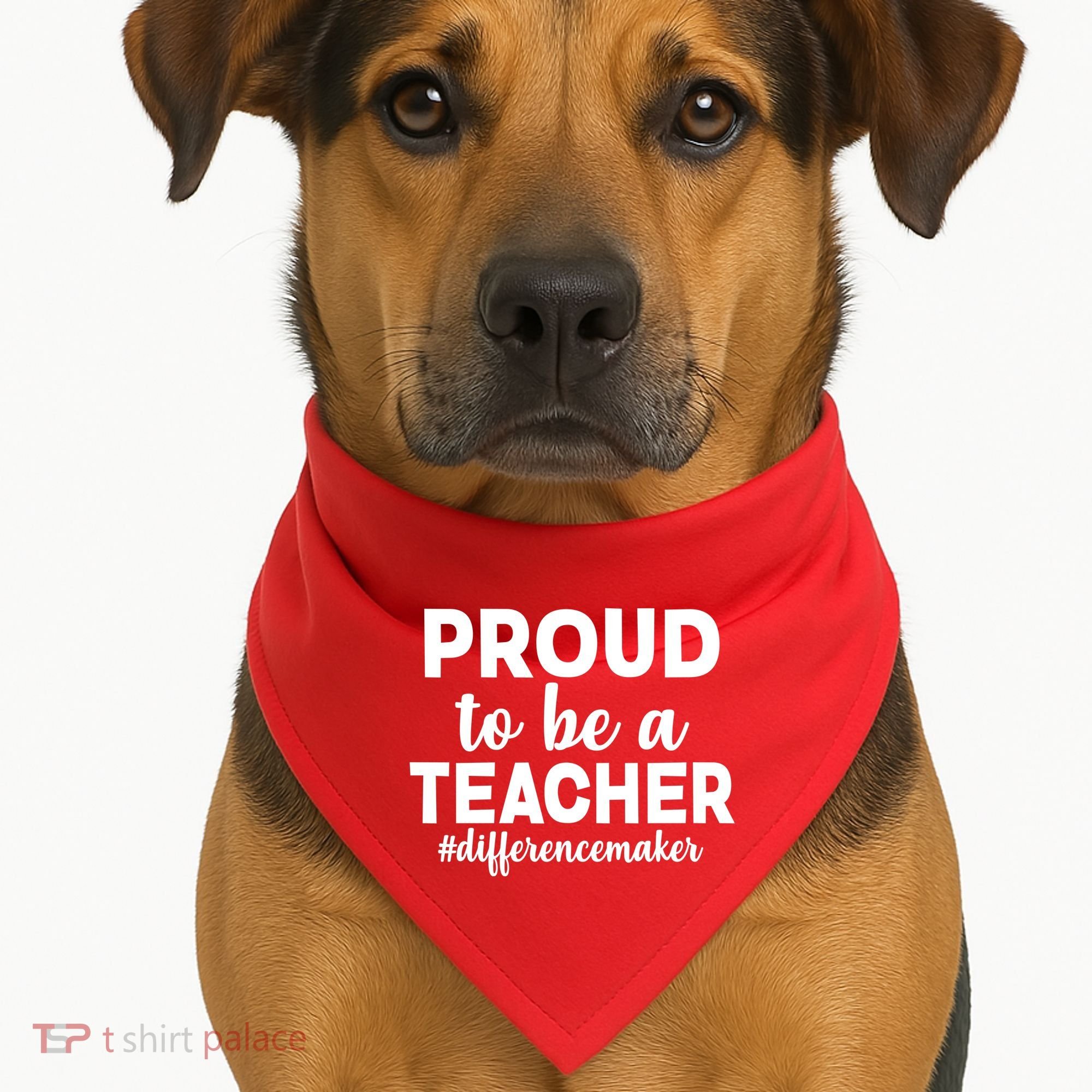 Proud To Be A Teacher #differencemaker USA-Made Doggie Bandana