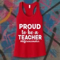 Proud To Be A Teacher #differencemaker Women's Tank Top thumb 3