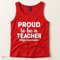 Proud To Be A Teacher #differencemaker Tank Top thumb 2