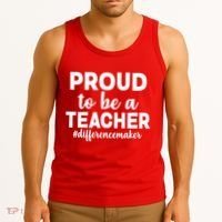 Proud To Be A Teacher #differencemaker Tank Top thumb 3