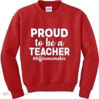 Proud To Be A Teacher #differencemaker Kids Sweatshirt thumb 0