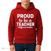 Proud To Be A Teacher #differencemaker Kids Hoodie thumb 4