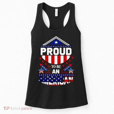 Proud To Be An American Patriotic Women's Tank Top