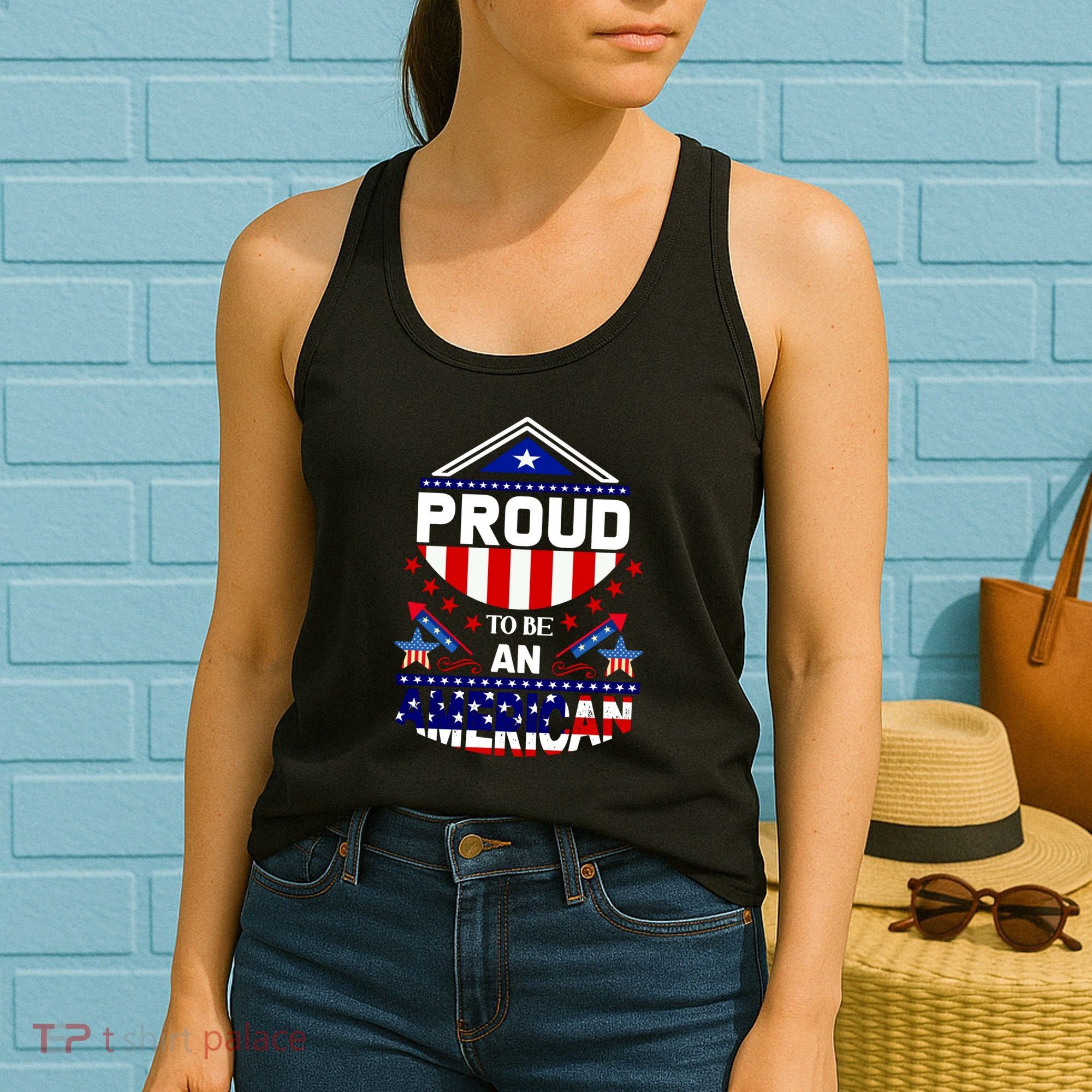 Proud To Be An American Patriotic Women's Tank Top