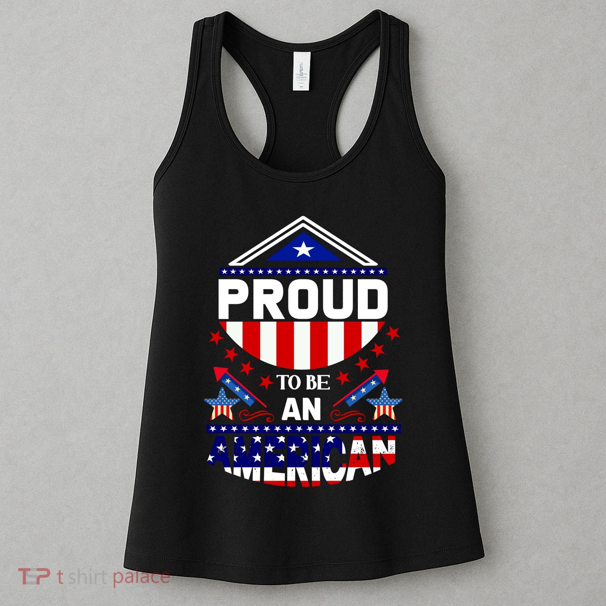Proud To Be An American Patriotic Women's Tank Top