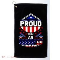 Proud To Be An American Patriotic Golf Towel thumb 0