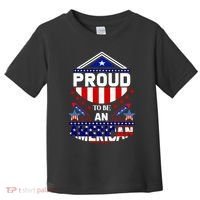 Proud To Be An American Patriotic Toddler T-Shirt thumb 0