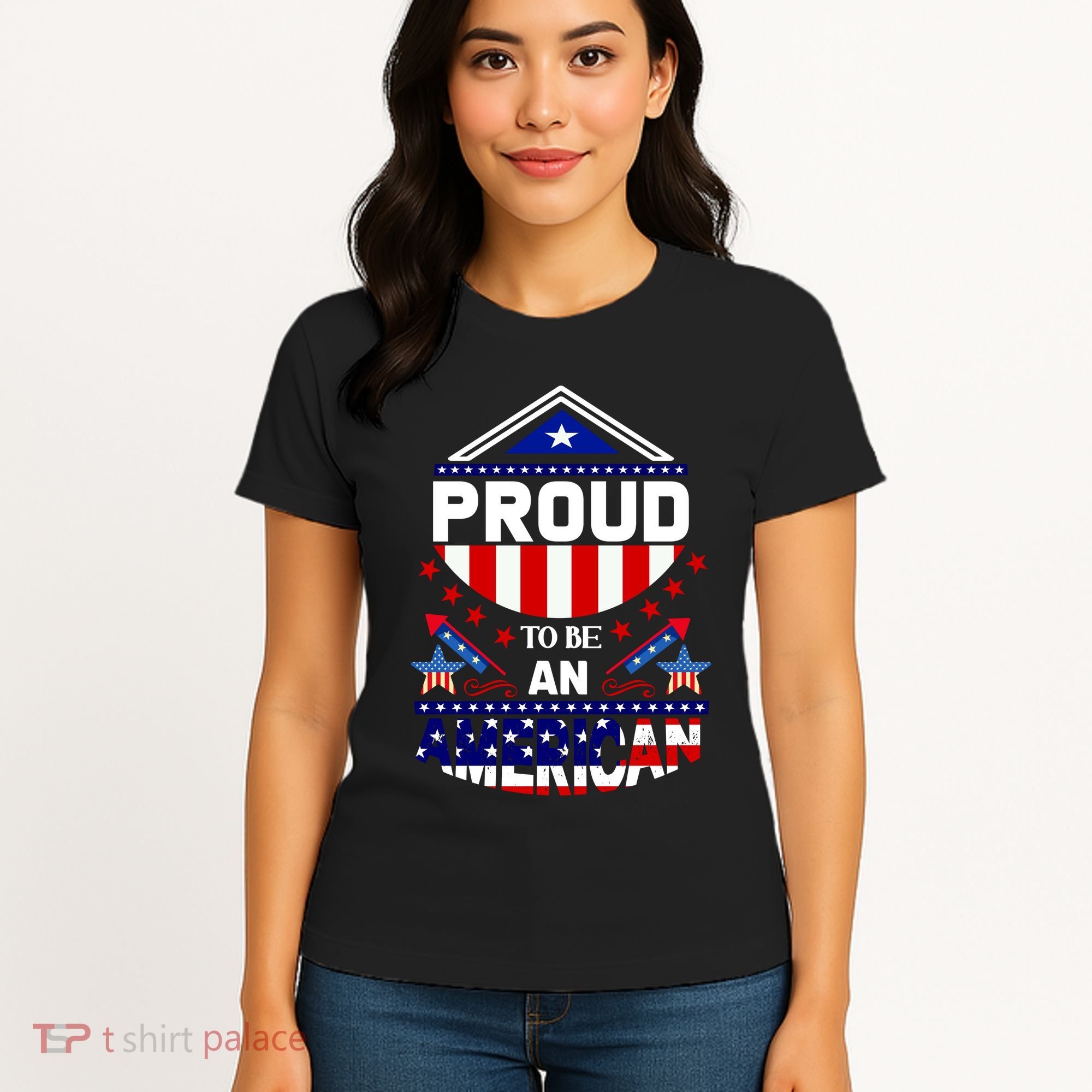 Proud To Be An American Patriotic Women's T-Shirt