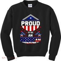 Proud To Be An American Patriotic Kids Sweatshirt thumb 0