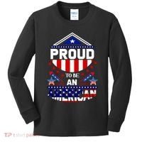 Proud To Be An American Patriotic Kids Long Sleeve Shirt thumb 0