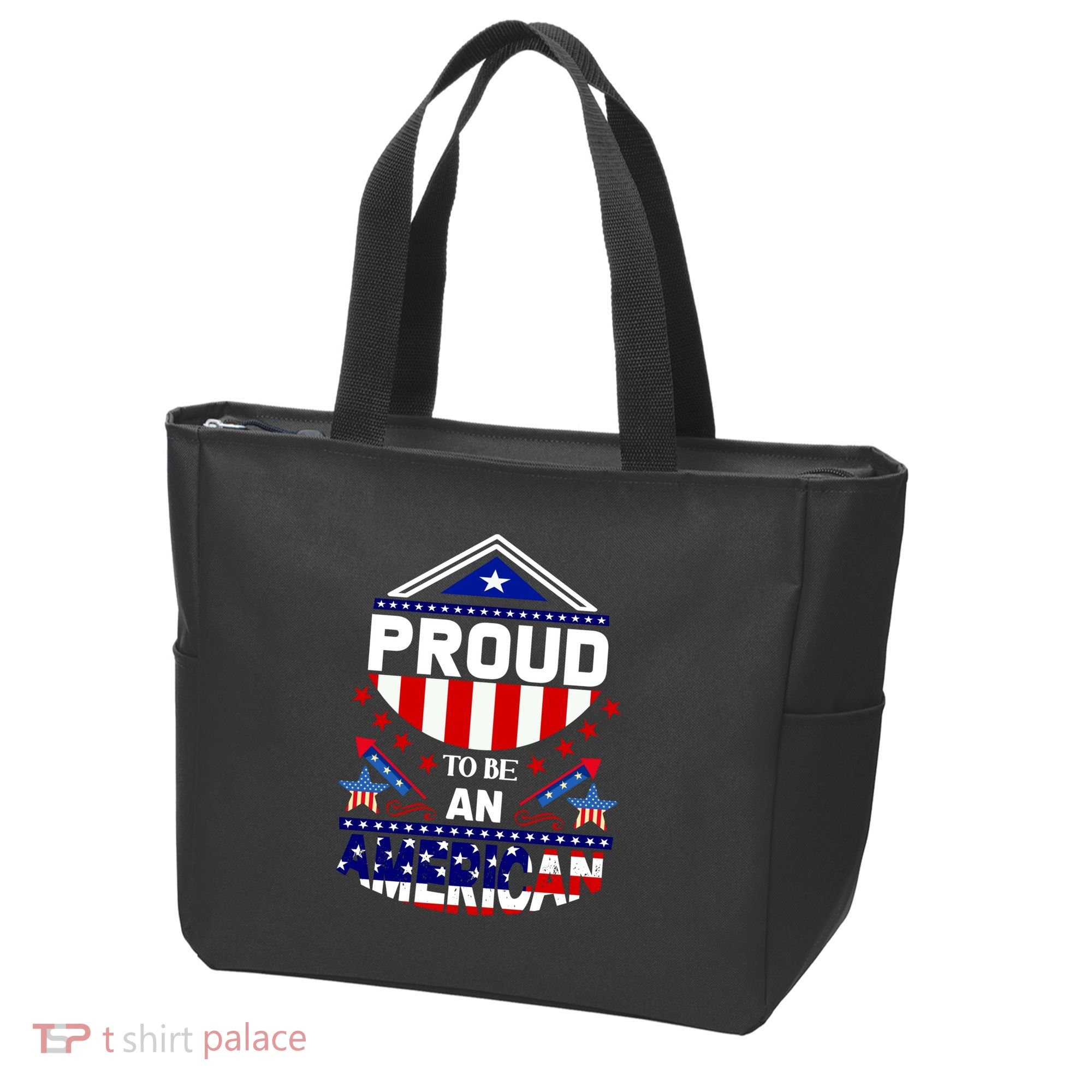 Proud To Be An American Patriotic Tote Bag