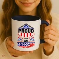 Proud To Be An American Patriotic Coffee Mug thumb 3