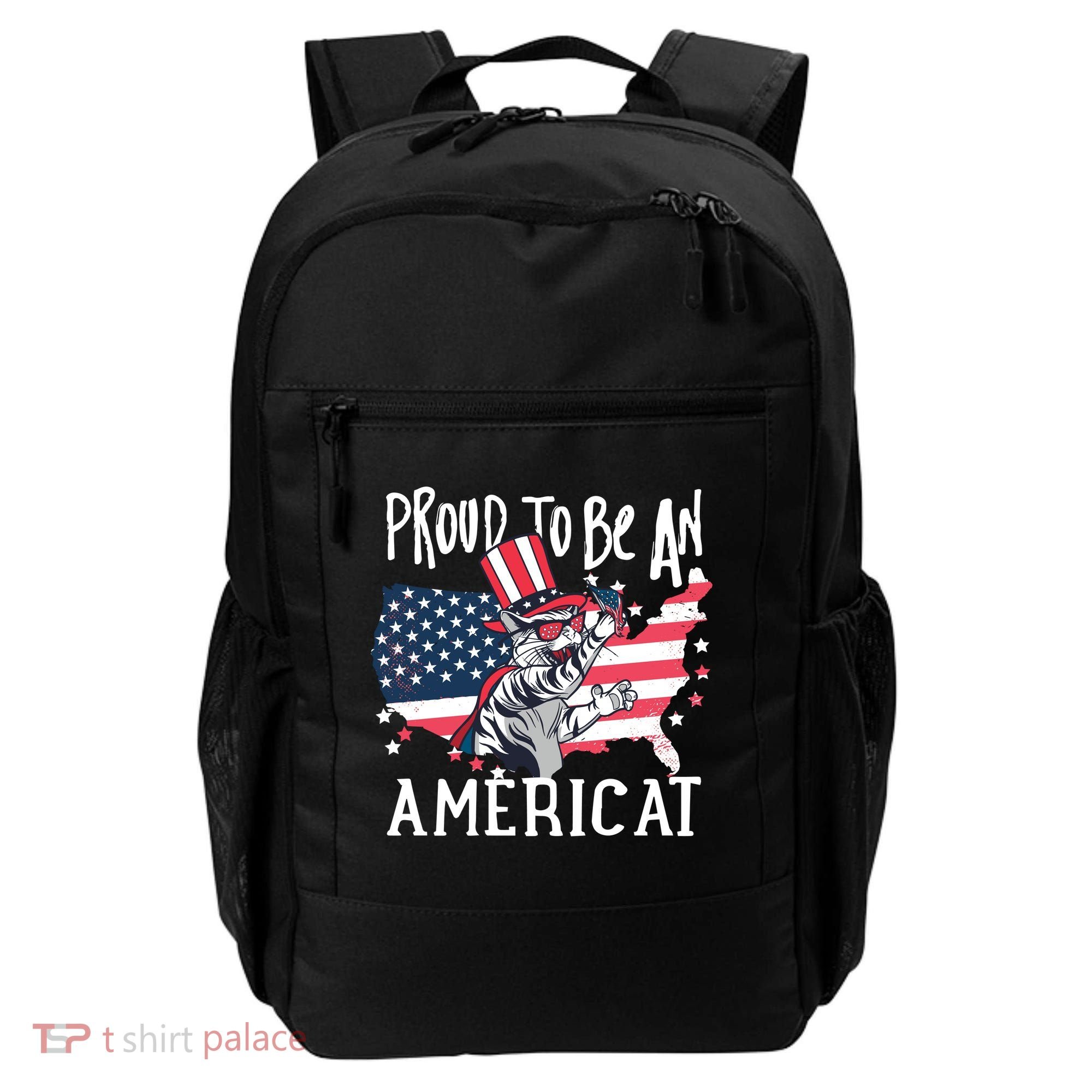Proud To Be an Americat Cat Backpack