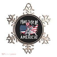 Proud To Be an Americat Cat Ornament thumb 0